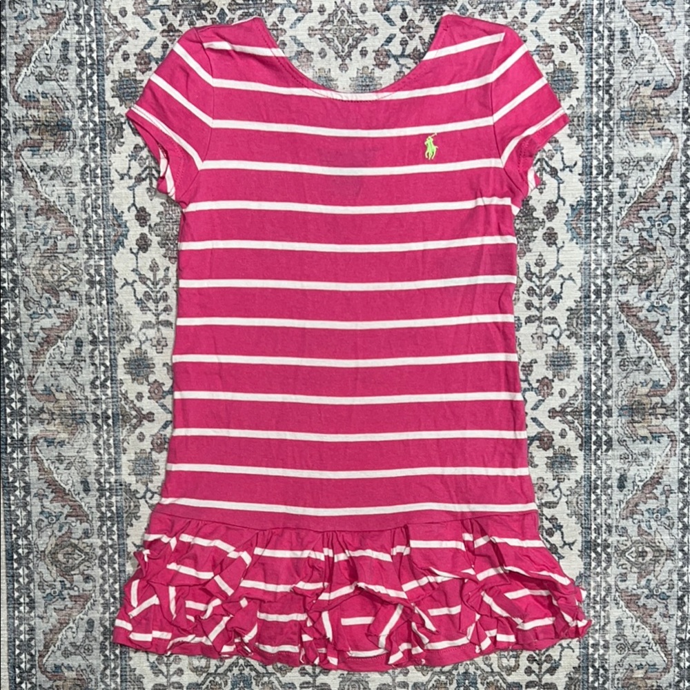 Ralph Lauren Pink and White Striped Dress